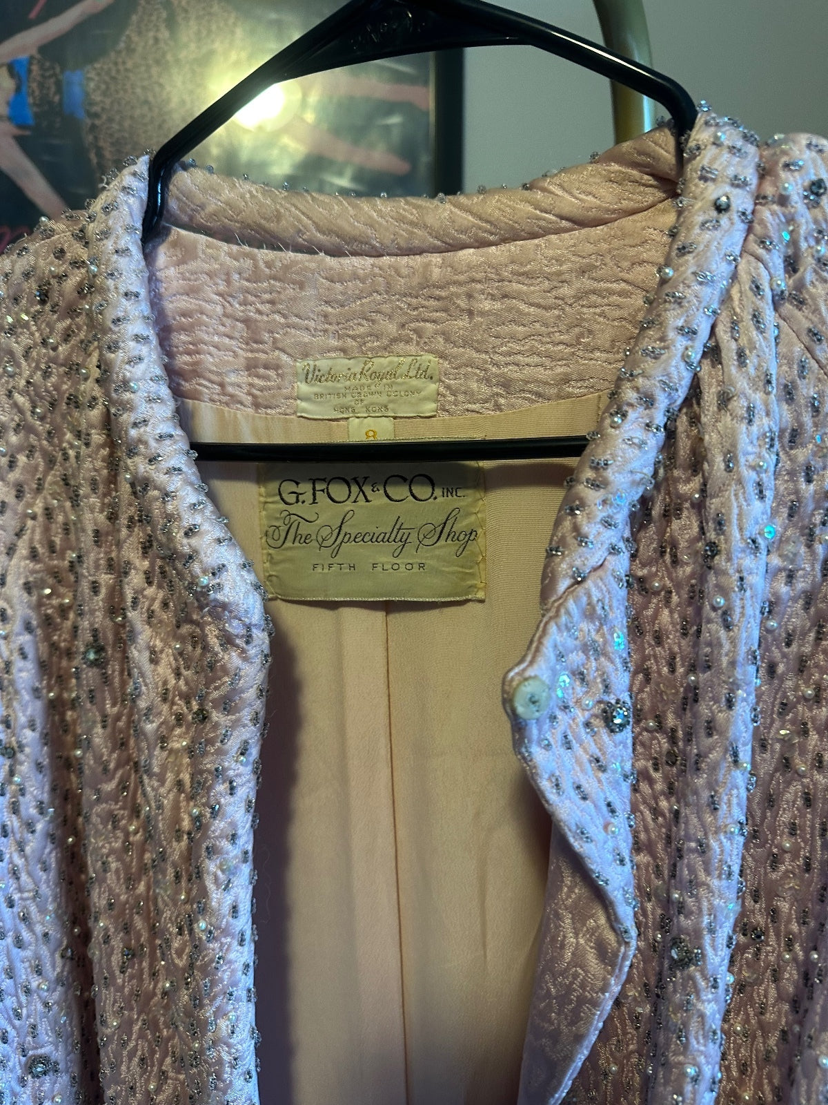 1960s Couture Beaded Jewel Encrusted Coat